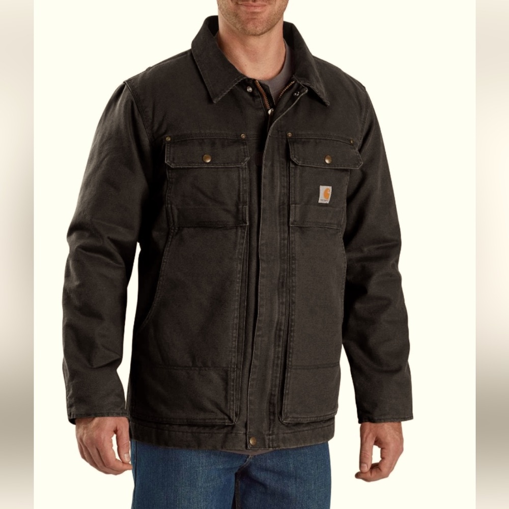Carhartt Men's Full Swing Armstrong Traditional Field Jacket Coat Brown Men’s - Picture 13 of 13